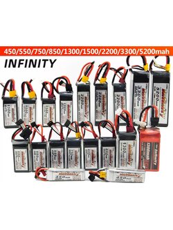 Infinity Lipo 4S 14.8V มีให้เลือกหลายขนาดความจุ 2200 2600 3300 4200 5200mah
