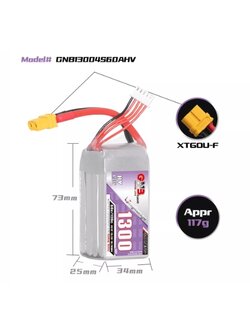 แบต GNB 4เซล 1200-6500mah HV XT30 XT60 XT90 แบตสำหรับ RC รถ เรือ เครื่องบิน โดรน หุ่นยนต์ มีให้เลือกหลายขนาดความจุ