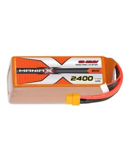 ManiaX 6S 22.2V 2400mAh 80C XT60 แบตคุณภาพสูง ไฟแรง ใส่ RAW420 หรืออื่นๆ