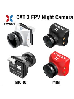 Foxeer Cat 3 Camera Mini Micro 1200TVL 0.00001lux FPV กล้อง รองรับ OSD บินกลางคืนชัดๆ กล้องโดรน