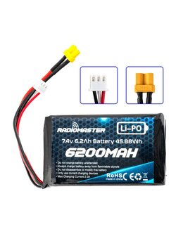 Radiomaster Boxer Lipo Battery 2S 7.4V 6200mAh แบตสำหรับรีโมท หรือ ใช้เลี้ยงรีซีฟ