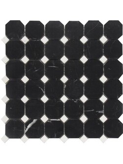 Irregular Marble Mosaic Tiles (Black)