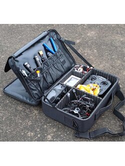 กระเป๋าใส่ลำโดรน ใส่อุปกรณ์ สะพายข้าง มีหลากหลายช่อง 43x31x15cm ปรับเปลี่ยนขนาดช่องได้