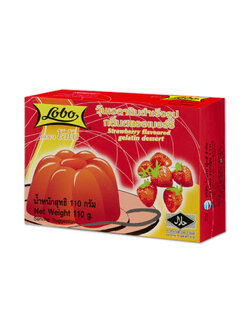 วุ้นเจลาตินสำเร็จรูปกลิ่นสตรอเบอรี่ 110 กรัม / Strawberry Flavoured Gelatin Dessert 110 gram.