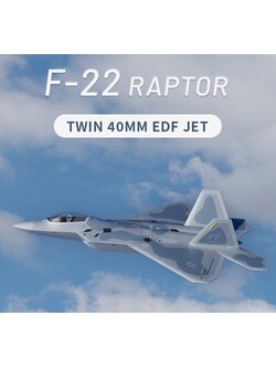 เครื่องบินไฟฟ้า XFly F-22 Raptor Twin 40MM EDF Jet [ในชุดไม่รวม รีโมท และ แบต]