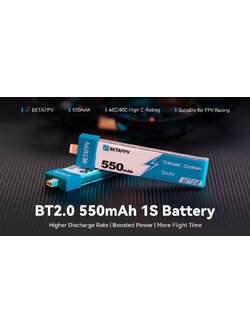 แบตเตอรี่ 1เซล BETAFPV BT2.0 550mAh 1S Battery