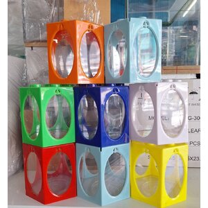 โหลเลี้ยงปลา 6 เหลี่ยม (คละสี)