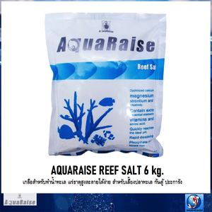 Aquaraise 6 kg. (เกลือสำหรับทำน้ำทะเล แร่ธาตุสูงละลายได้ง่าย สำหรับเลี้ยงปลาทะเล ก้นตู้ ปะะการัง)