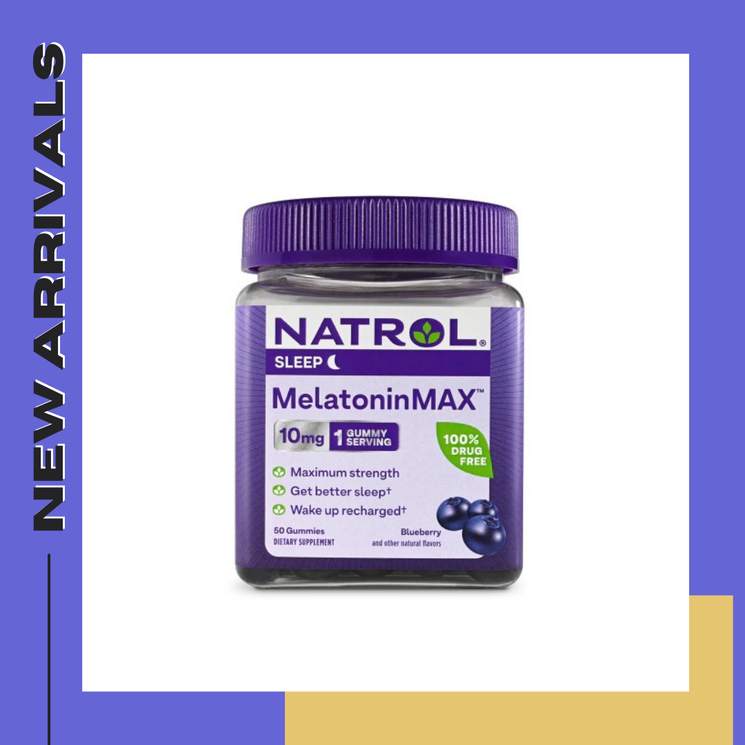 Natrol Gummies Melatonin Max 10mg 50เม็ด วิตามินนอน กัมมี่นอน (แพคเกจใหม่)