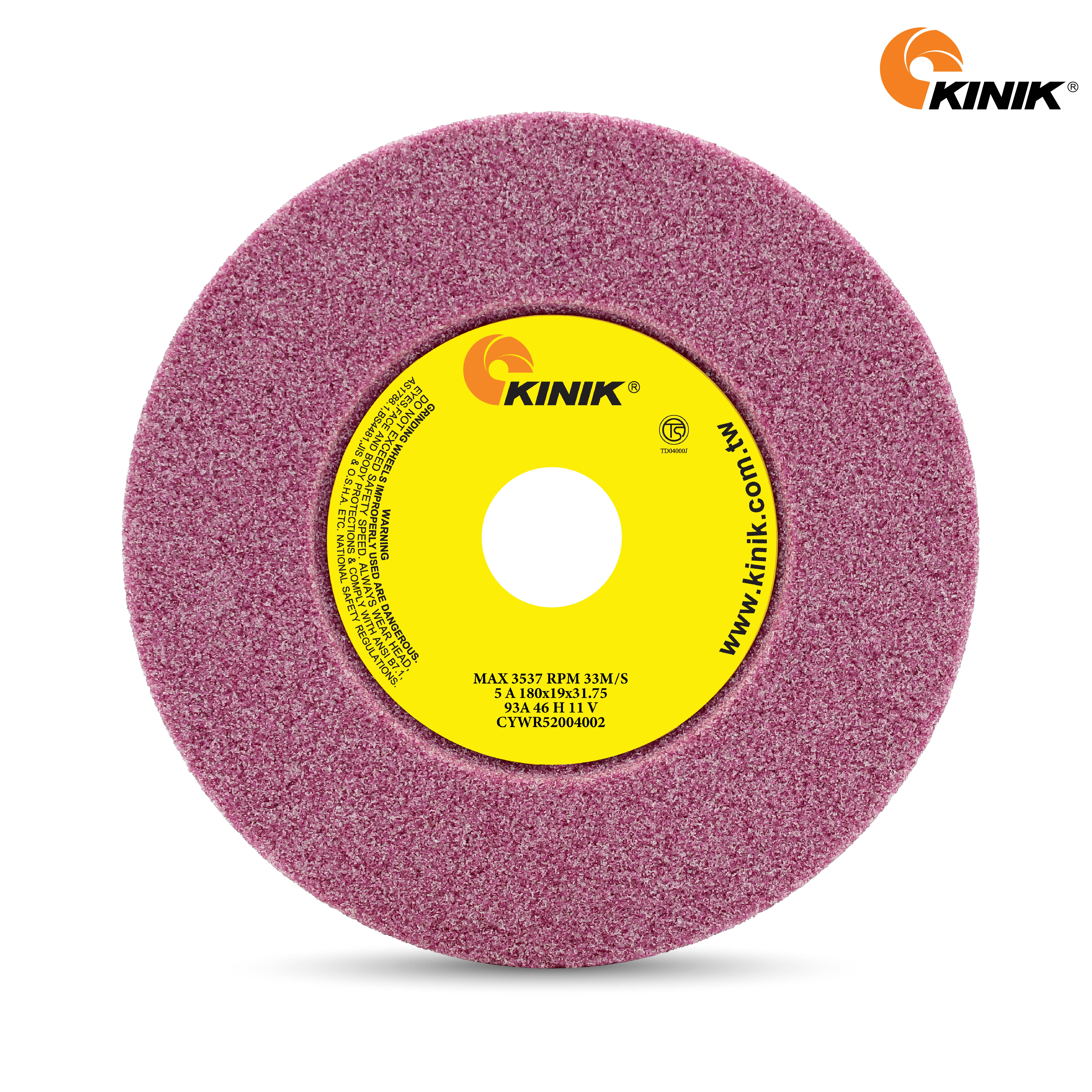 หินเจียร KINIK 93A46H11V5A 180x19x31.75 mm.