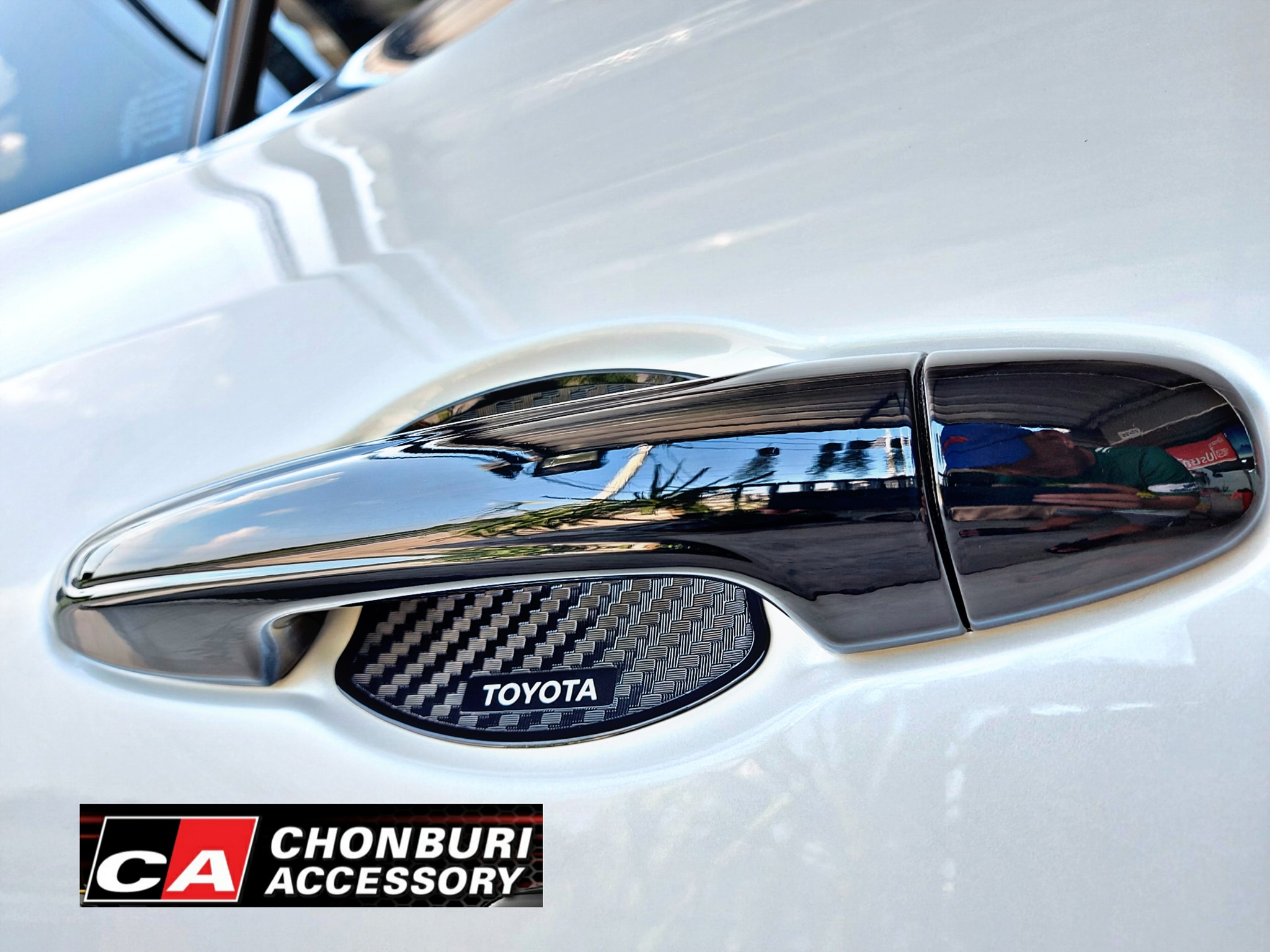 เบ้ามือเปิดกันรอย เคฟล่าคาร์บอน GRsport Legender โตโยต้า ฟอร์จูนเนอร์