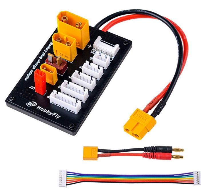 XT30 XT60 XT90 JST T Connector Lipo Battery Multi Charger Board 2-6S Parallel