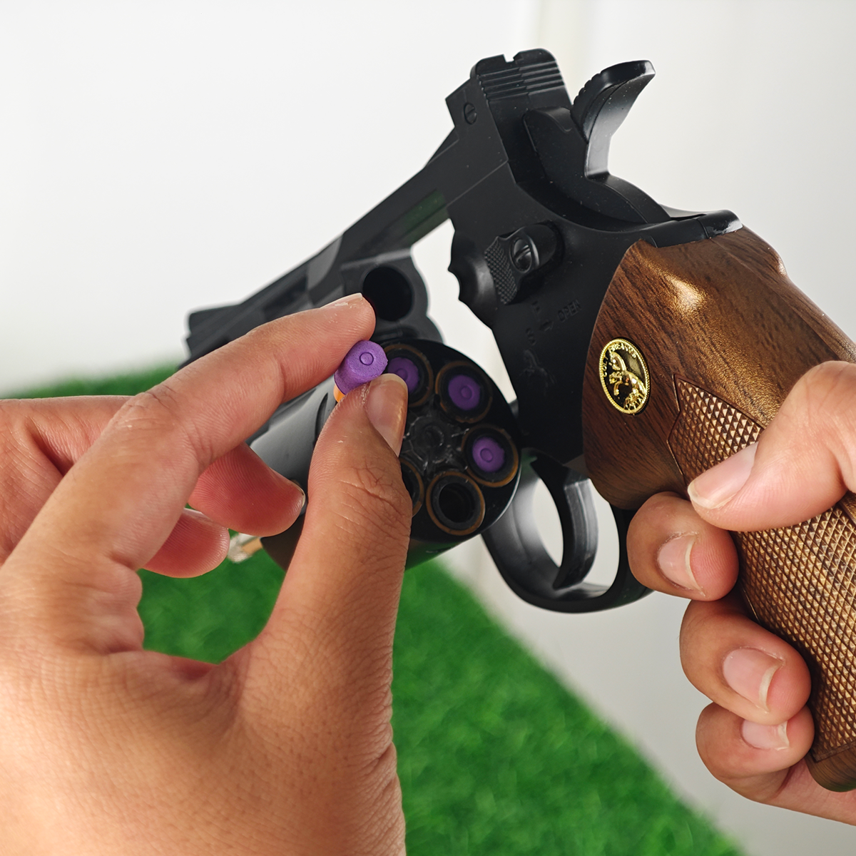 (45)Python357 ปืนเจลลูกโม่ แบบสั้น ของเล่น ยิงทีละนัด