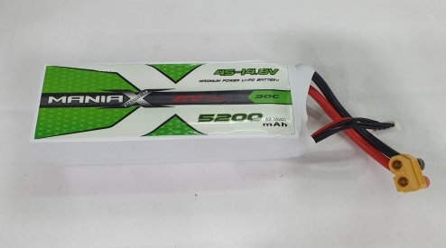 Maniax 4S 14.8V 5200mah XT60 Lipo Battery