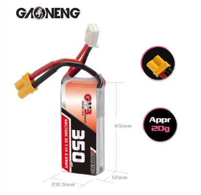 แบต GNB 2เซล 300-900mah HV PH2.0 XT30 PH2.0 3PIN แบตสำหรับ RC รถ เรือ เครื่องบิน โดรน หุ่นยนต์ มีให้เลือกหลายขนาดความจุ