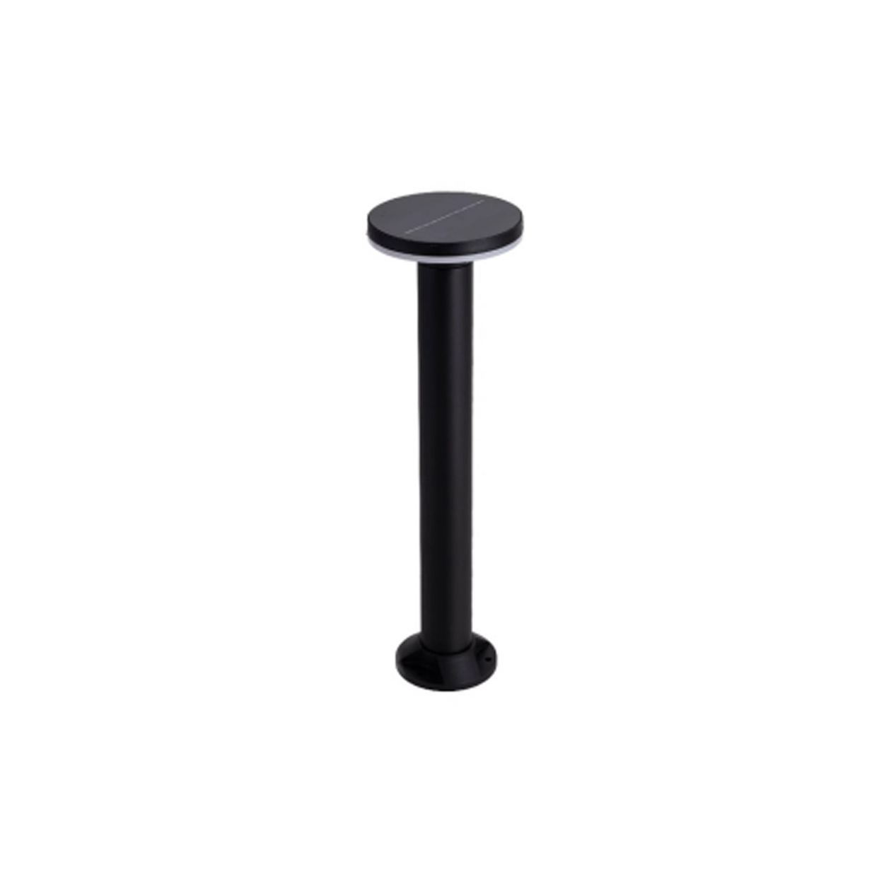 โคมไฟสนามโซล่าเซลล์ Bollard Solar lamp round Die-Cast Aluminum + Acrylic LED 7W IP65