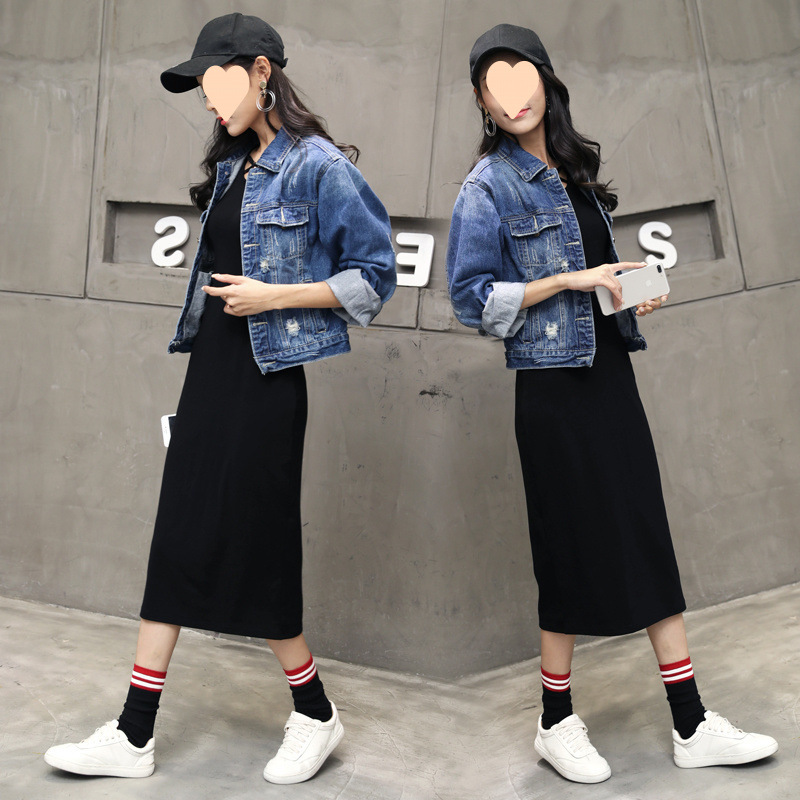 พลัสไซส์ เดรสดำแขนยาว CN575