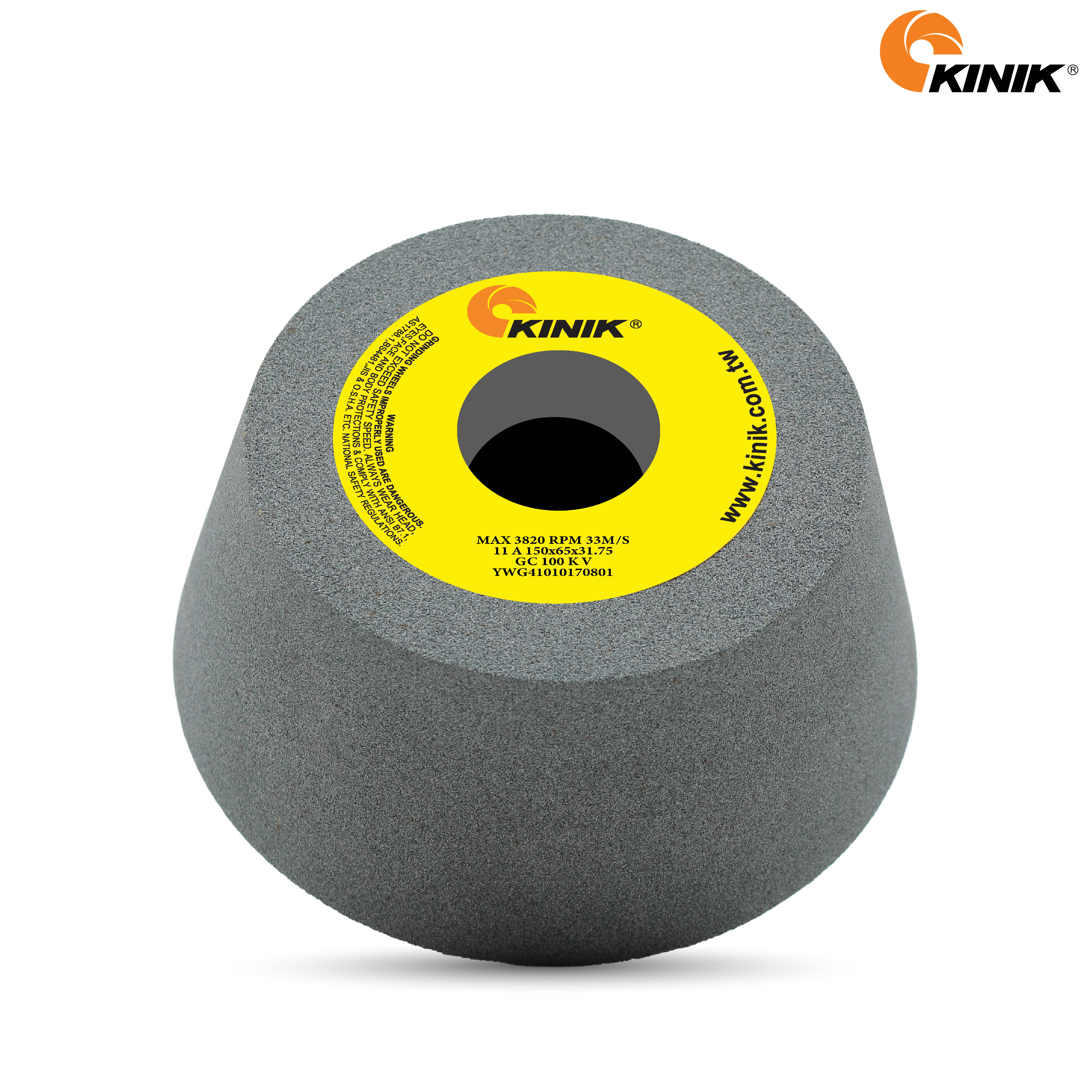 หินถ้วยเทเปอร์ KINIK GC100KV11A 150x65x31.75 mm.
