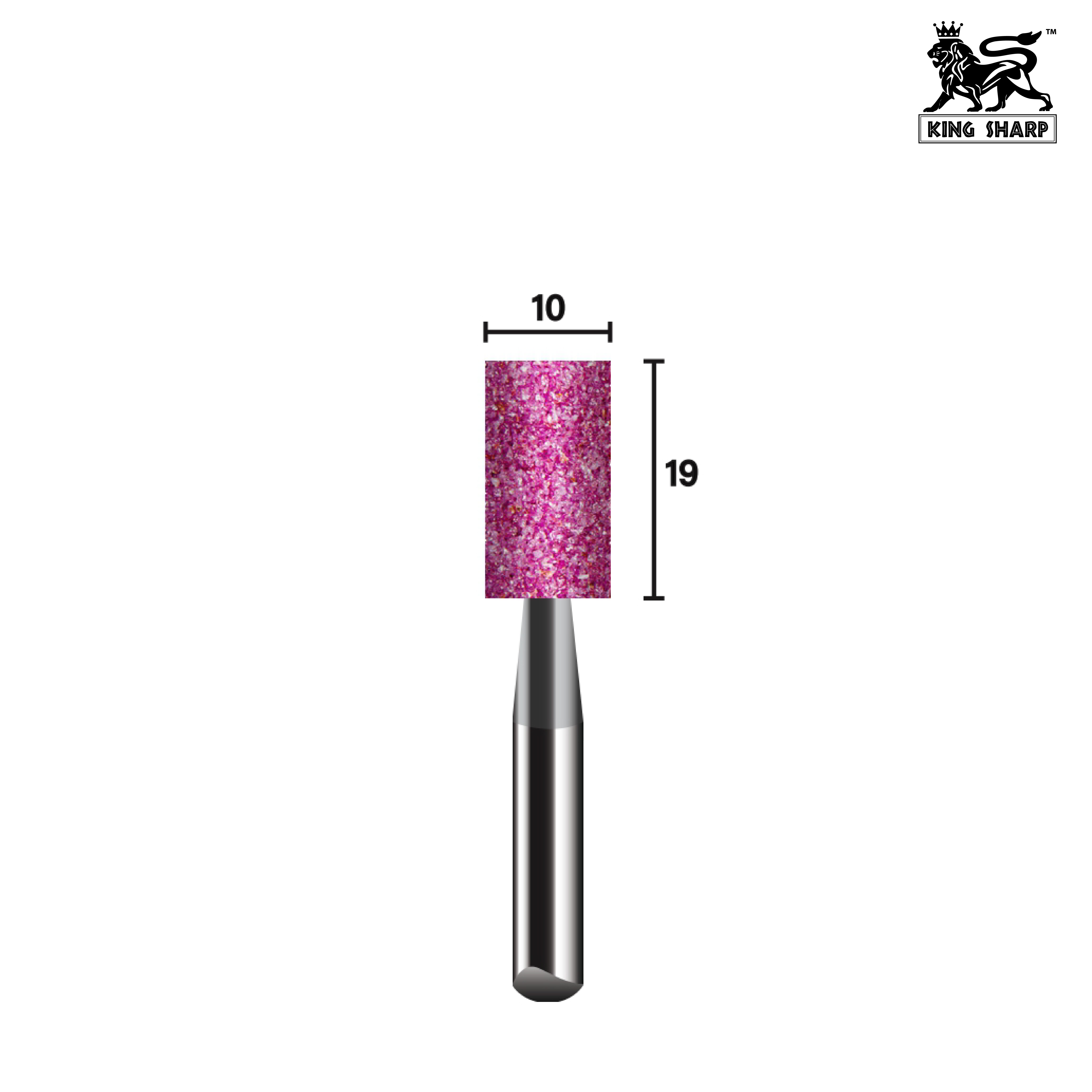 หินเจียรมีแกน KINGSHARP W177 PA46QV40 10x19x6 mm.