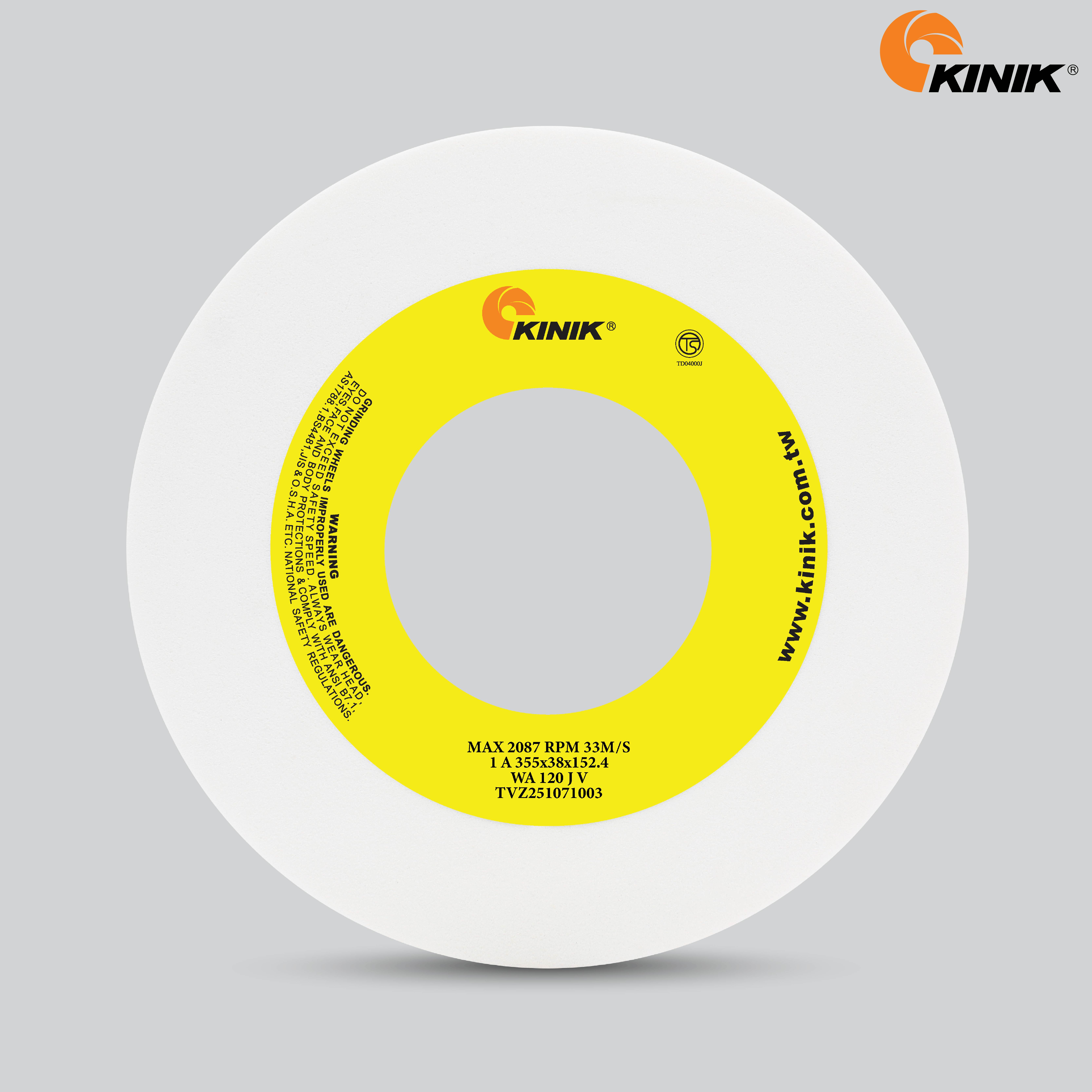 หินเจียร KINIK WA120JV1A 355x38x152.4 mm.