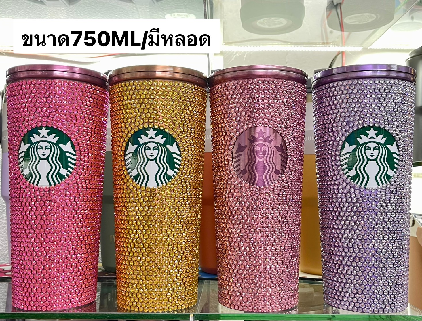 แก้ว Starbucks blackpink 750ml มีหลอด