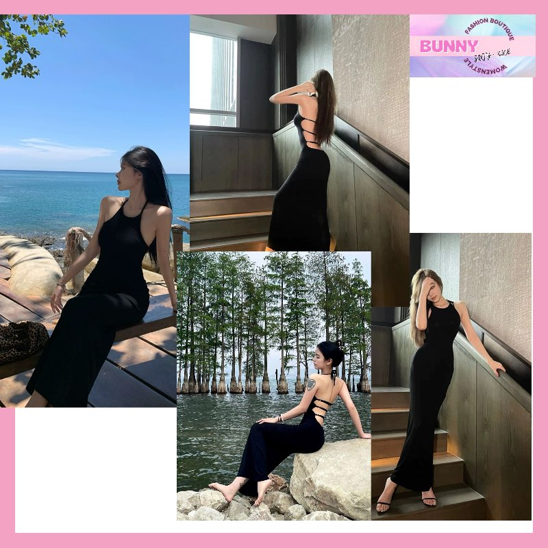 ดำ เดรสยาว โชว์หลัง รหัส CN557