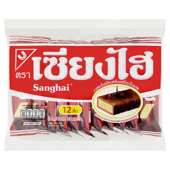 8852047111810 เซียงไฮ เวเฟอร์เคลือบครีมรสช็อกโกแลต 72กรัม