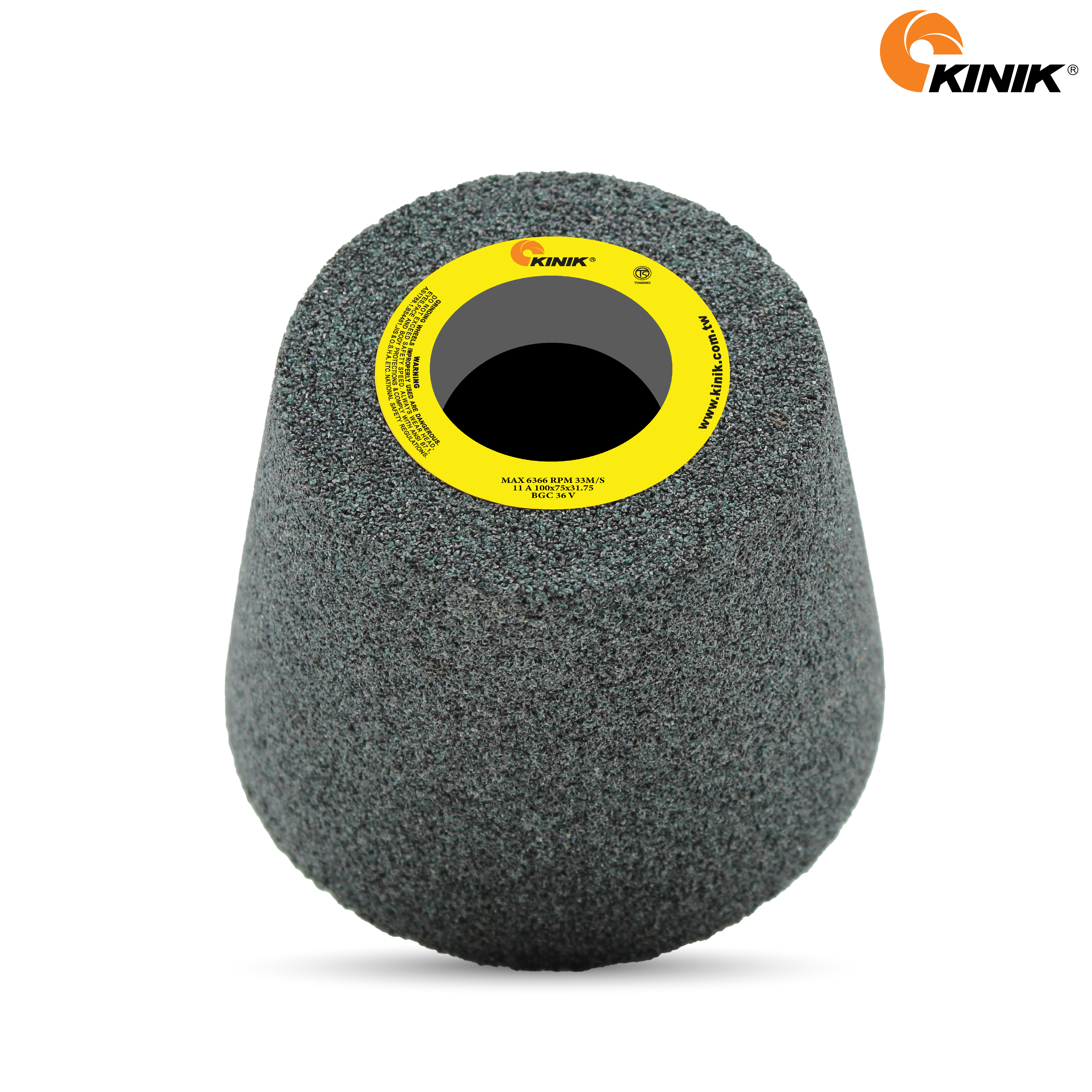 หินถ้วยเทเปอร์ KINIK BGC36V11A 100x75x31.75 mm.