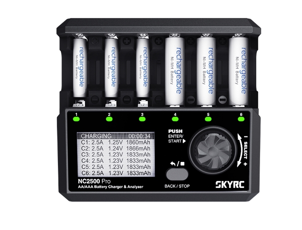 SkyRC NC2500 Pro NC2200 NC1500 AA/AAA เครื่องชาร์จถ่าน NI-CD , NI-MH