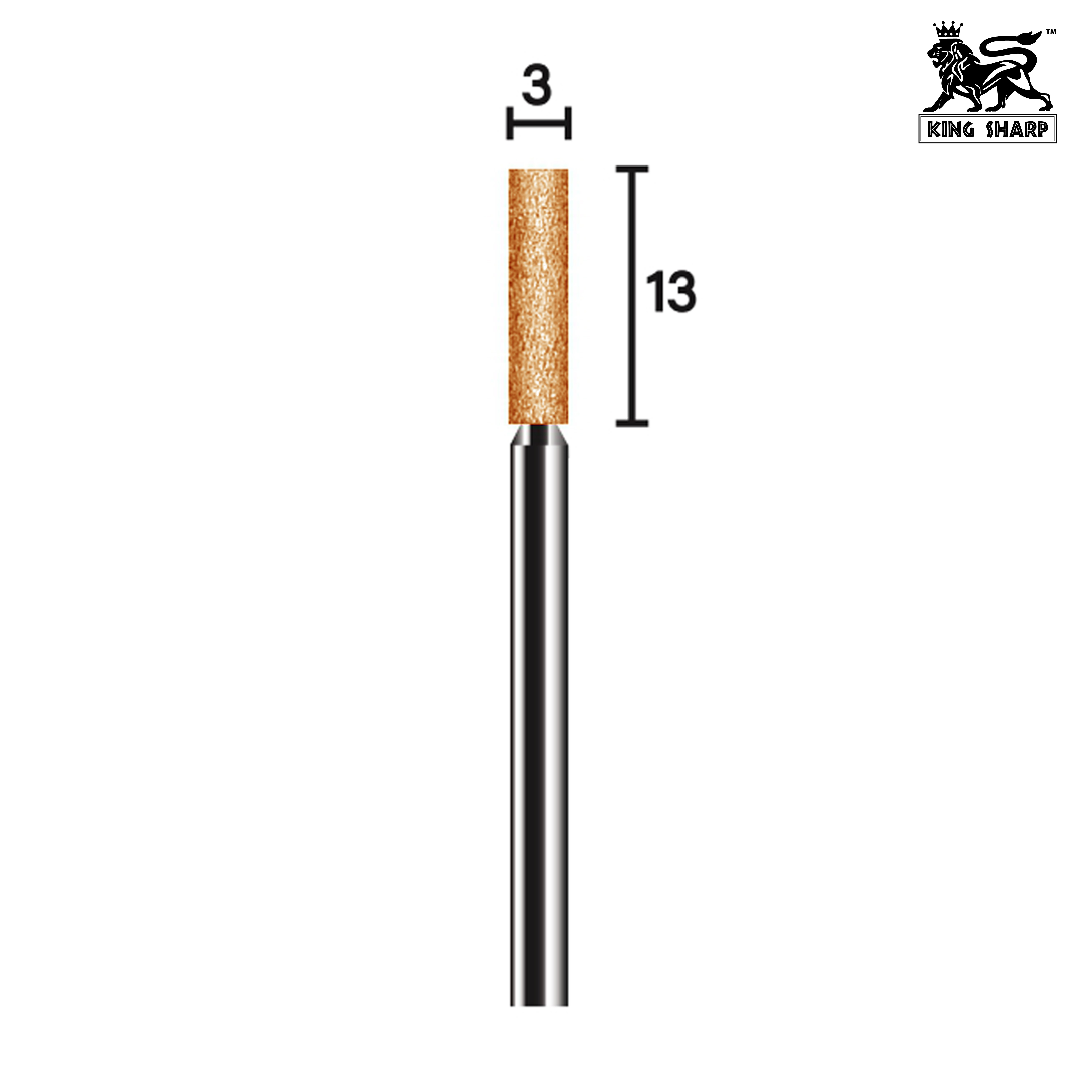 หินเจียรมีแกน KINGSHARP WS131 38A80QV40 3x13x3 mm.