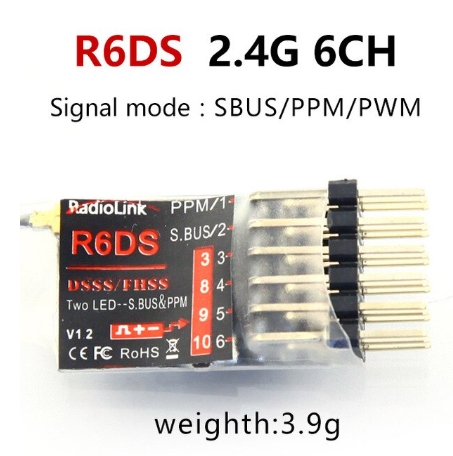 Radiolink R12DSM R6DSM R6DS R9DS R12DS Receiver PRM-01 Volt Sensor รีซีฟสำหรับรีโมท AT9 AT10