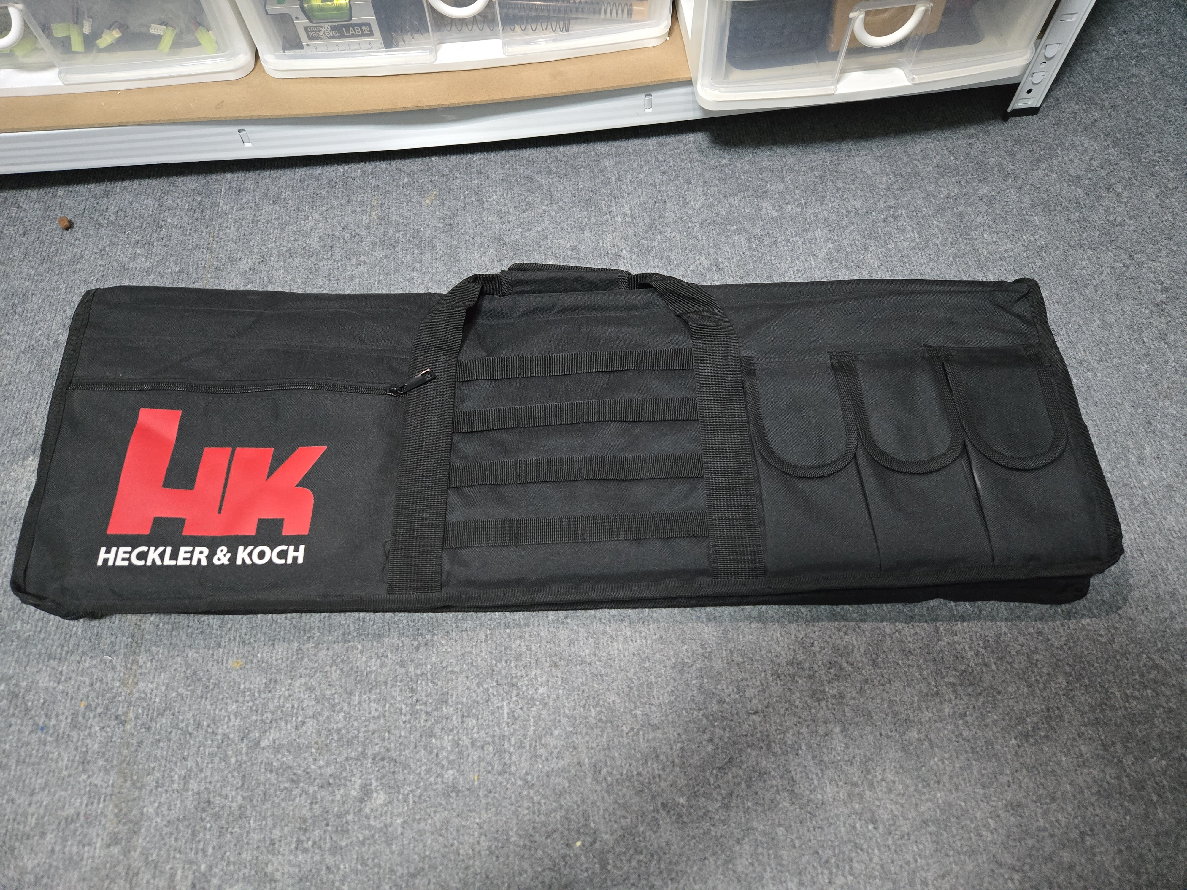 กระเป๋าใส่ปืน สกรีน HK สีแดง(GBH)