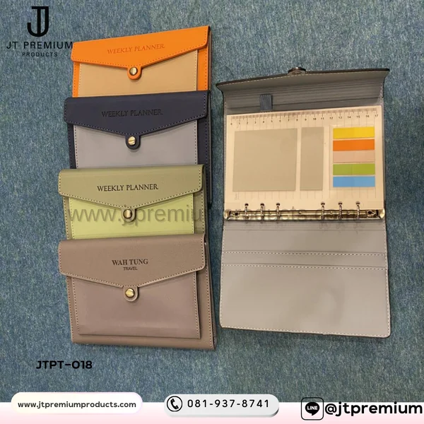 สมุดโน๊ตทรงกระเป๋า พรีเมี่ยม รุ่น JTPT-018