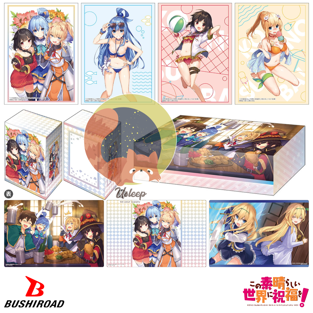 [PRE-ORDER] Bushiroad Sleeve & Deck Holder V3 & Storage Box V2 & Rubber Mat V2 Kadokawa Sneaker Bunko KonoSuba : Aqua, Megumin, Darkness