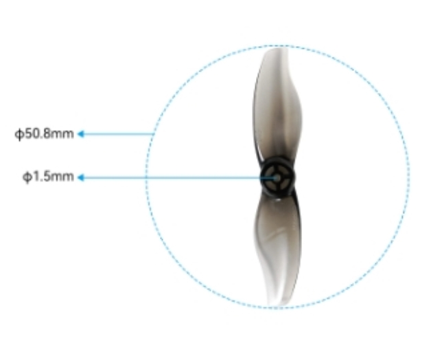 [ใบพัด 2นิ้ว] BETAFPV Gemfan 2015 2-Blade Prop with 1.5mm Shaft Hole 1ถุง 4ใบ คละสี