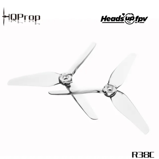 HQProp HeadsUp Racing Prop R38C 4943-3Clear (2CW+2CCW)-Poly Carbonate R38C-C-PC 1ถุง 4ใบ