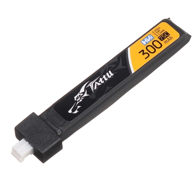 Tattu 1S 300mAh 3.8V HV 75C Lipo Battery Pack 5pcs / PH2.0 & BT2.0