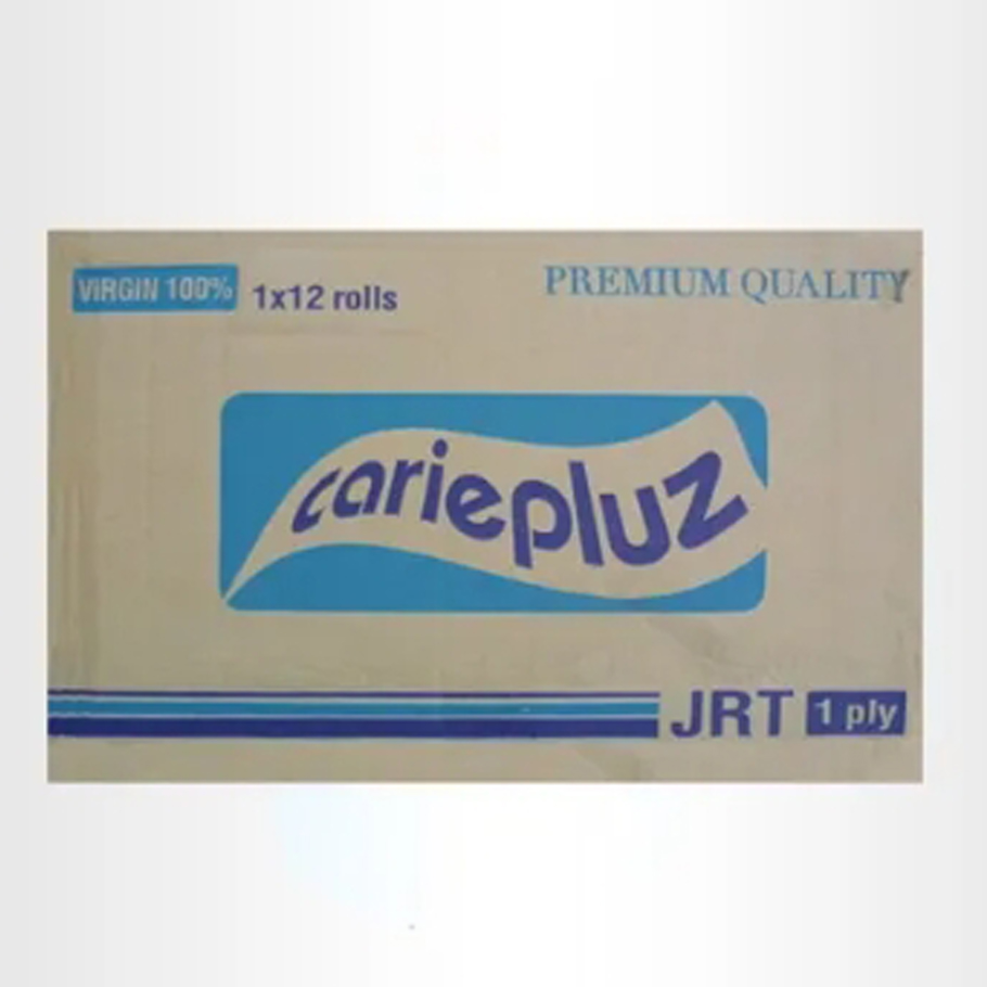 กระดาษชำระม้วนใหญ่ Cariepluz JRT 1 Ply Virgin100%