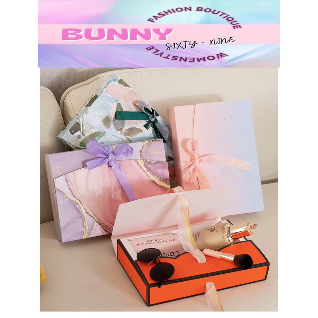 กล่องของขวัญสำเร็จรูป พร้อมริบบิ้นโบว์ ขนาด 13.5 นิ้ว