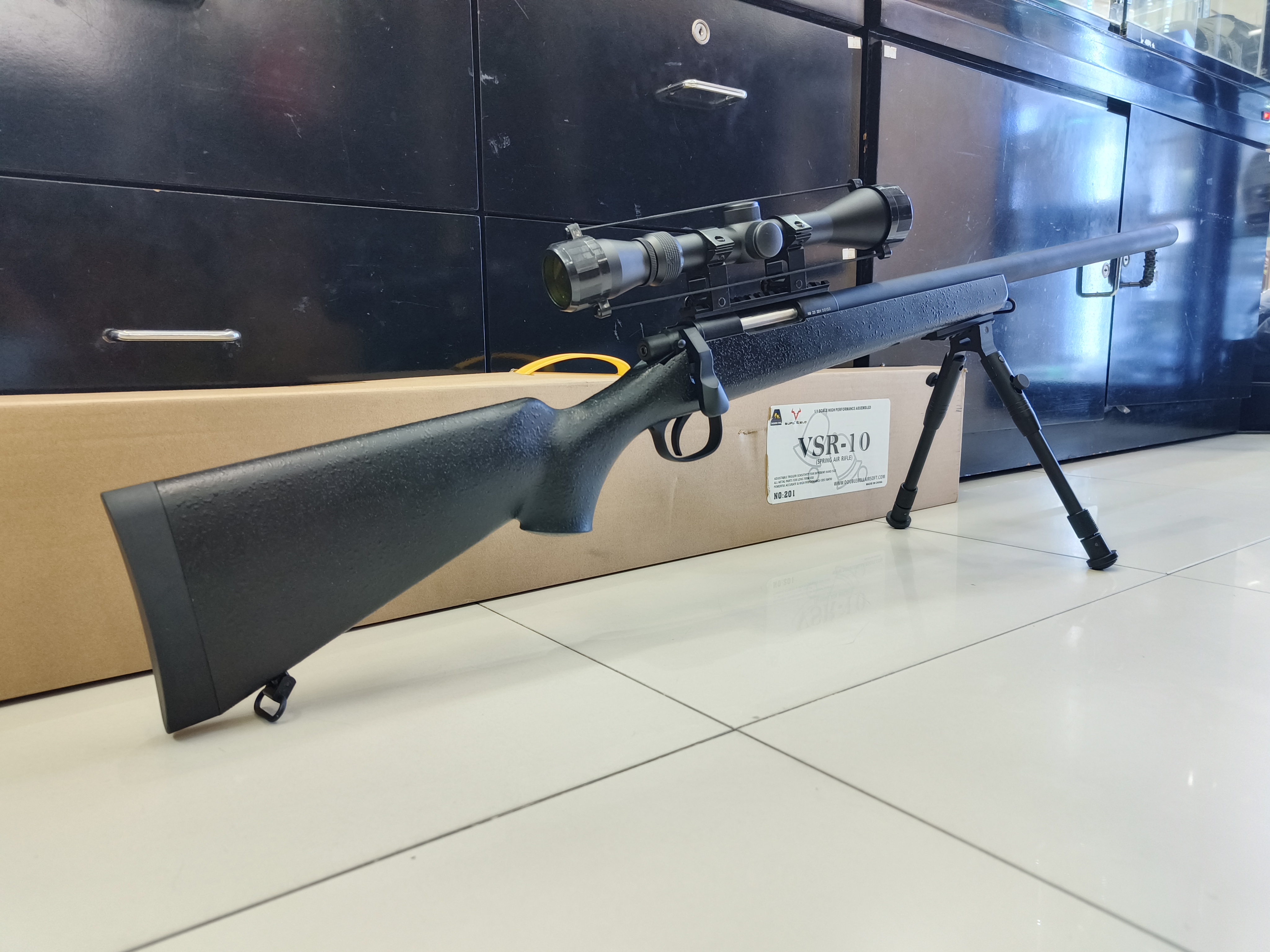 VSR-10 ระบบสปริงชักยิง สีดำ - Double Bell 201