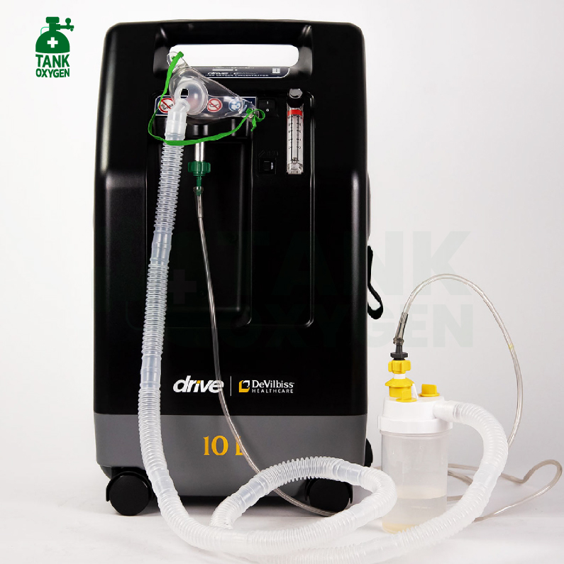 Devilbiss รุ่น 1025KS เครื่องผลิตออกซิเจน 10 ลิตร แรงดันสูงใช้กับคนไข้เจาะคอ ประกันศูนย์ไทย 3 ปี