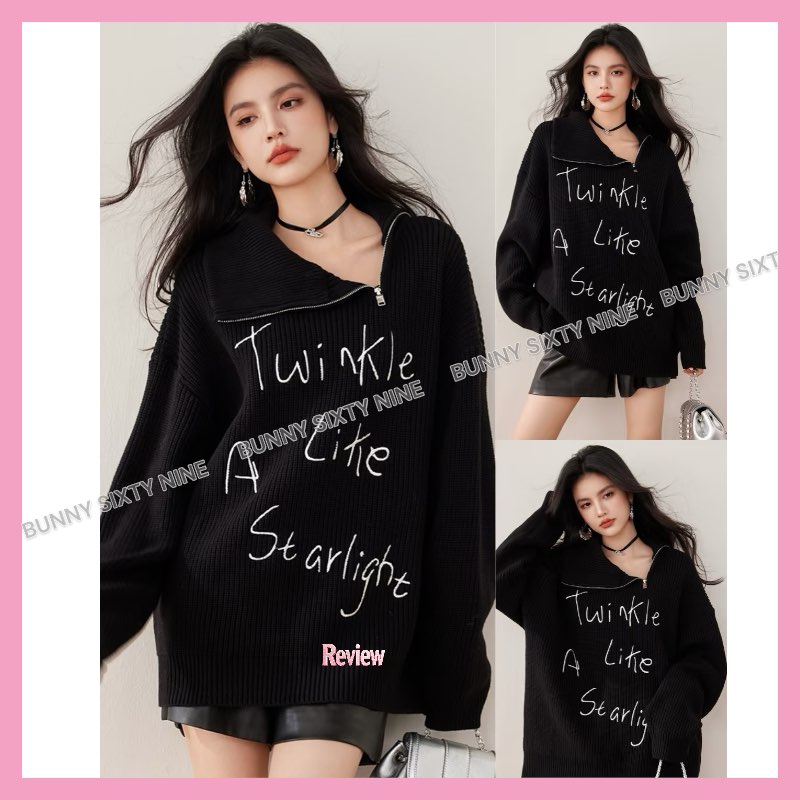 เสื้อแขนยาว ไหมพรม Over size รหัส A100 สินค้าพร้อมส่ในไทย