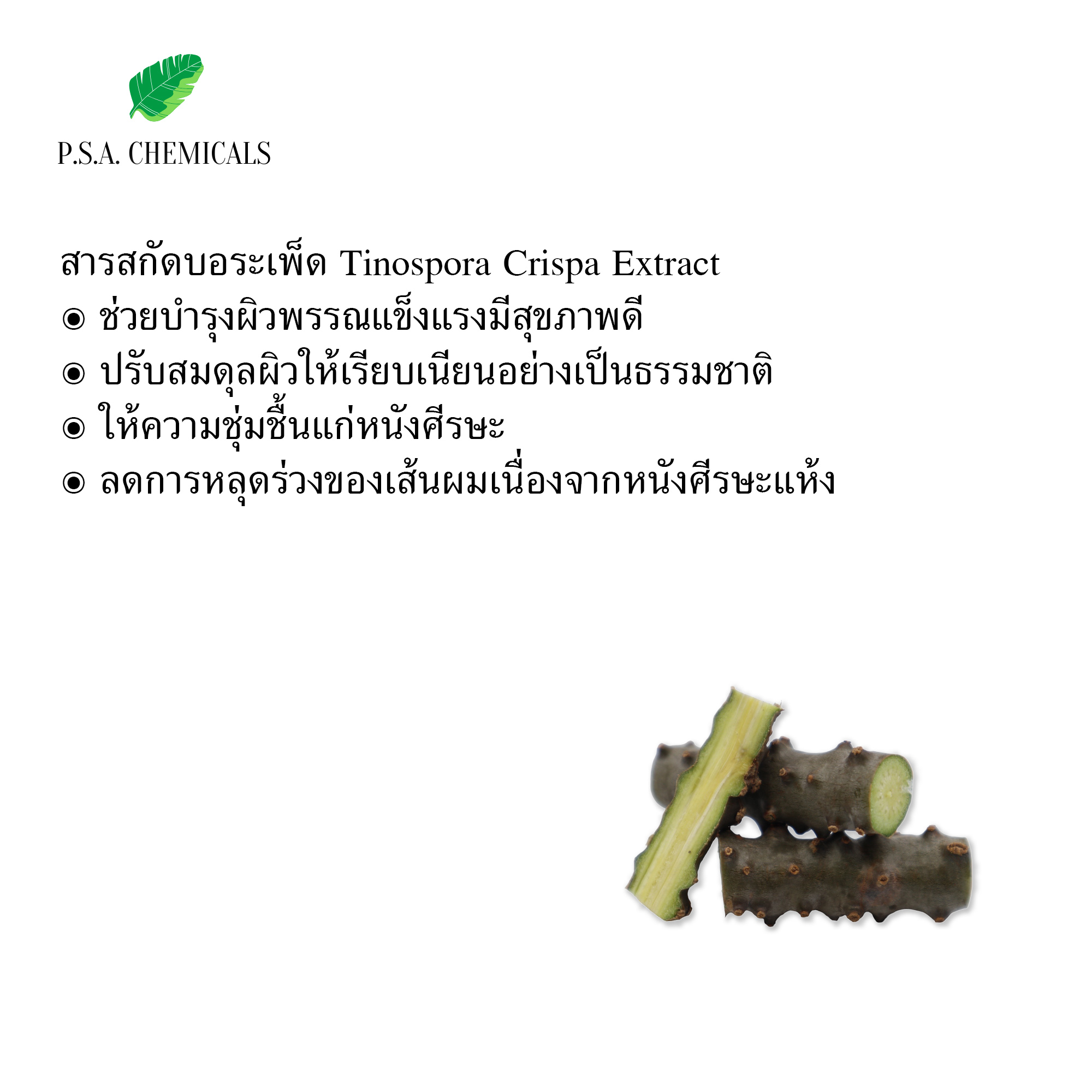 สารสกัดบอระเพ็ด Tinospora Crispa Extract ขนาด 100 g (สารสกัดใส่สบู่ ใช้เป็นส่วนผสมสำหรับเครื่องสำอางเท่านั้น)