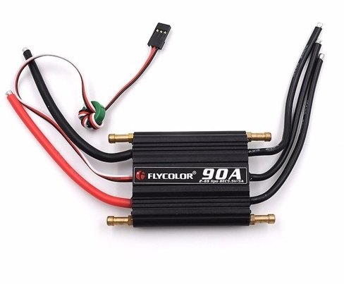 Flycolor 50A 70A 90A 120A 150A Boat ESC สปีดสำหรับเรือไฟฟ้า กันน้ำ พร้อมซิื้งน้ำระบายความร้อน