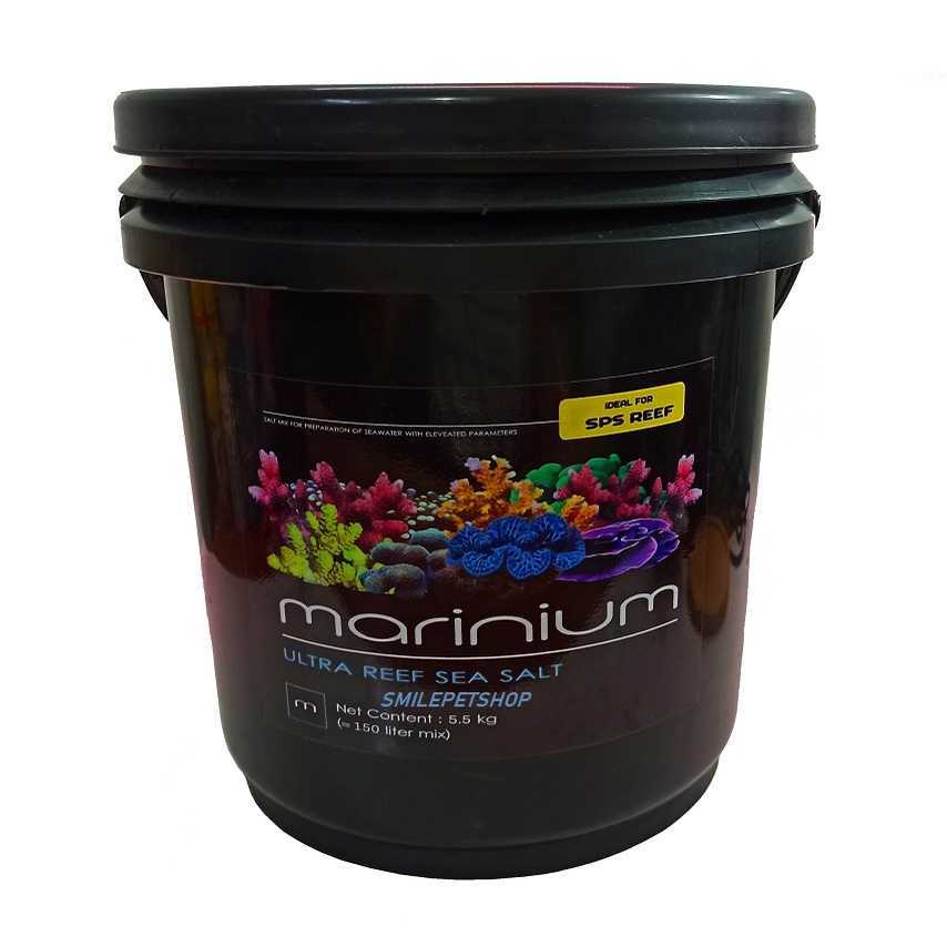 MARINIUM ULTRA REEF SEA SALT ถัง 5.5kg.(เกลือทำน้ำทะเลสูตรสำหรับเลี้ยงปะการัง ดอกไม้ทะเล ก้นตู้)