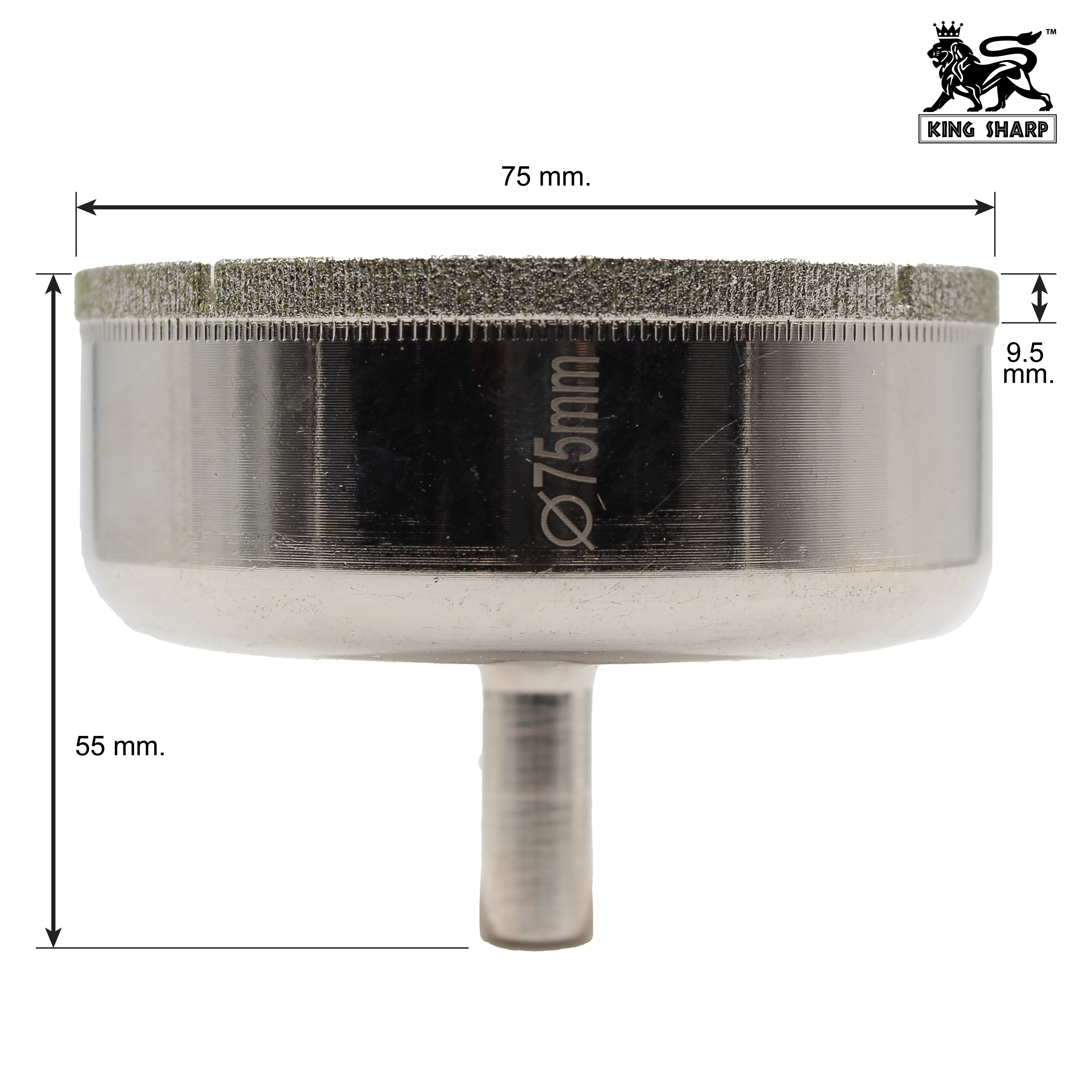 เพชรเจาะกระจก KINGSHARP (P) 75x55 mm.