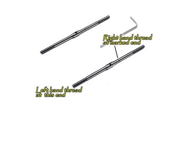 titanium Turnbuckles (pitch) for TRex 600 series ลิ้งปรับพิท ไทไทเนียม ปรับละเอียด