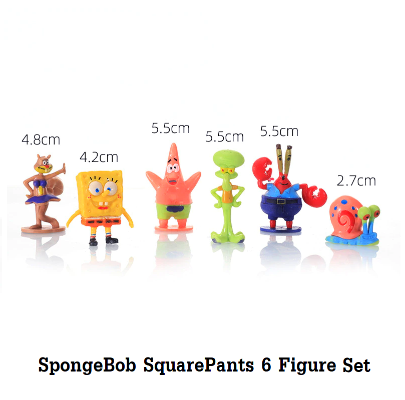 ชุดตกแต่งตู้ปลา SpongeBob SquarePants (สำหรับตกแต่งตู้ปลา อ่างเลี้ยงปลา สวนถาด อ่างน้ำพุ สีสีนสดใส ปลอดภัยต่อปลา)