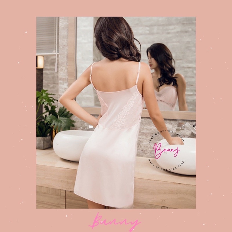 ชุดนอนสายเดี่ยว ซาติน 💥พร้อมส่ง💥