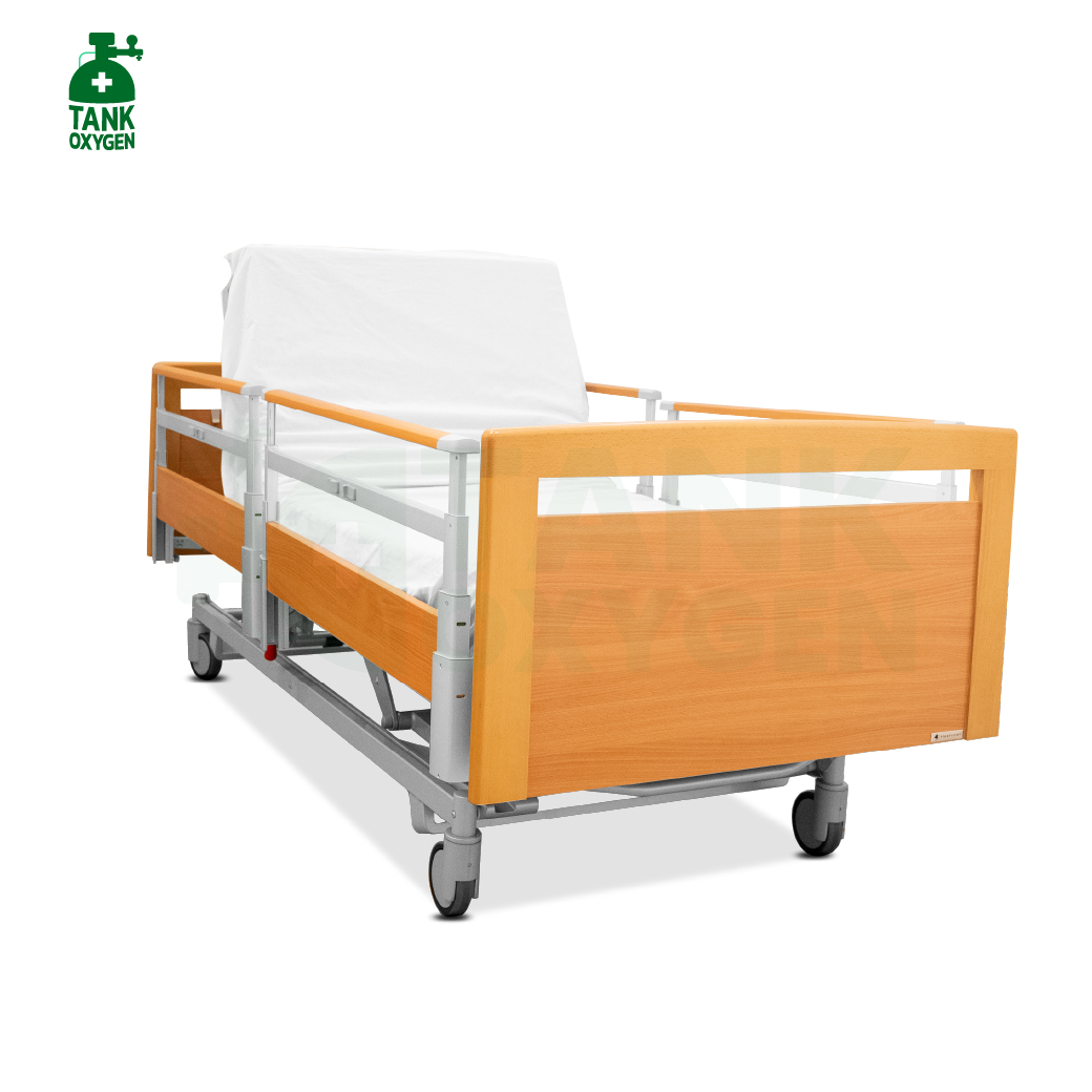 เตียงผู้ป่วยสูงอายุไฟฟ้า ดีไซน์แบบลายไม้ 7 ฟังก์ชั่น ยี่ห้อ HAELVOET รุ่น Lago Care